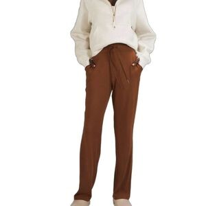 Lululemon Ready to Rulu Straight-Leg High-Rise Pant, Roasted Brown size 12